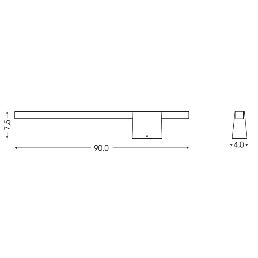BRILAGI - LED Venkovní nástěnné svítidlo VELORA LED/12W/230V 90 cm IP44 černá