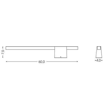 BRILAGI - LED Venkovní nástěnné svítidlo VELORA LED/9W/230V 60 cm IP44 černá
