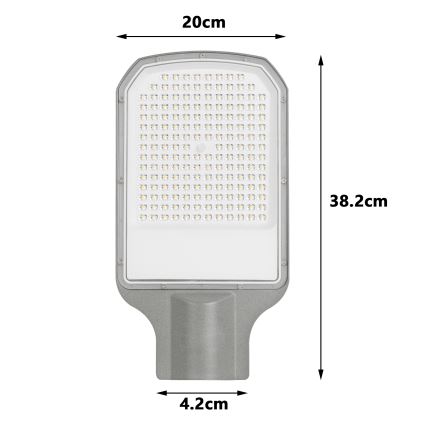 Brilagi - LED Venkovní pouliční lampa URBANLIGHT LED/100W/230V šedá IP65
