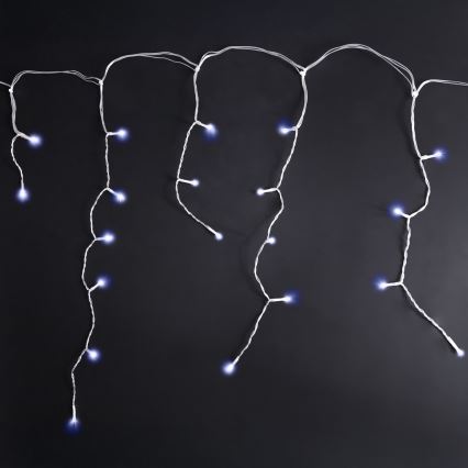 Brilagi - LED Venkovní  řetěz 200xLED/8 funkcí 13m IP44 studená bílá rampouchy