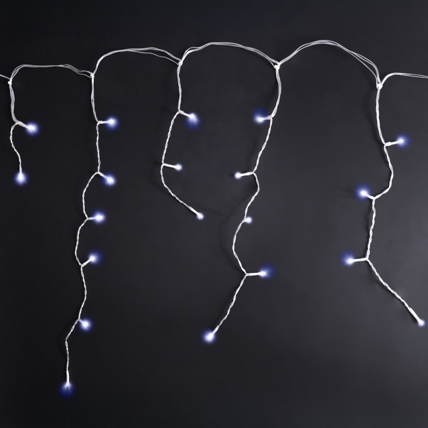 Brilagi - LED Venkovní  řetěz 200xLED/8 funkcí 13m IP44 studená bílá rampouchy