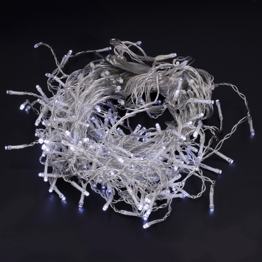 Brilagi - LED Venkovní  řetěz 200xLED/8 funkcí 13m IP44 studená bílá rampouchy