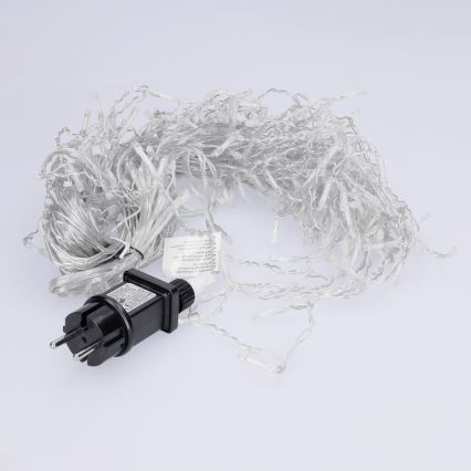 Brilagi - LED Venkovní  řetěz 200xLED/8 funkcí 13m IP44 studená bílá rampouchy