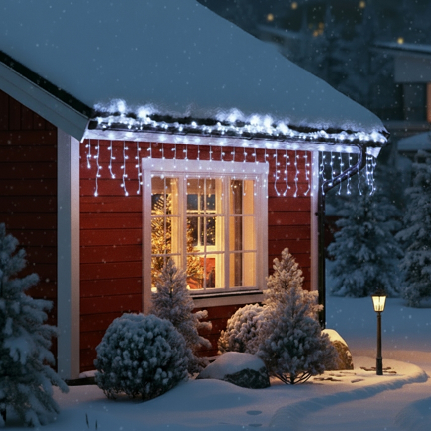 Brilagi - LED Venkovní  řetěz 400xLED/8 funkcí 23m IP44 studená bílá