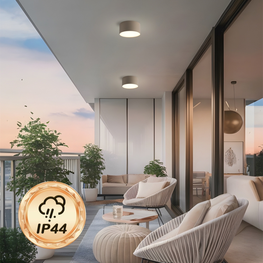 BRILAGI - LED Venkovní stropní svítidlo FORIS LED/14W/230V pr. 12 cm béžová IP44