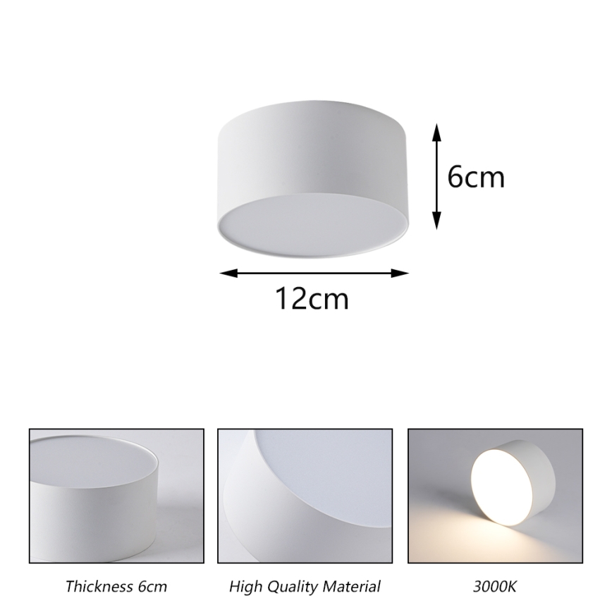 BRILAGI - LED Venkovní stropní svítidlo FORIS LED/14W/230V pr. 12 cm bílá IP44