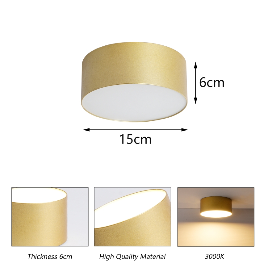 BRILAGI - LED Venkovní stropní svítidlo FORIS LED/20W/230V pr. 15 cm zlatá IP44