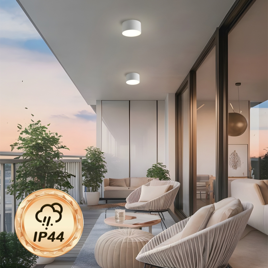 BRILAGI - LED Venkovní stropní svítidlo FORIS LED/9W/230V pr. 9 cm bílá IP44