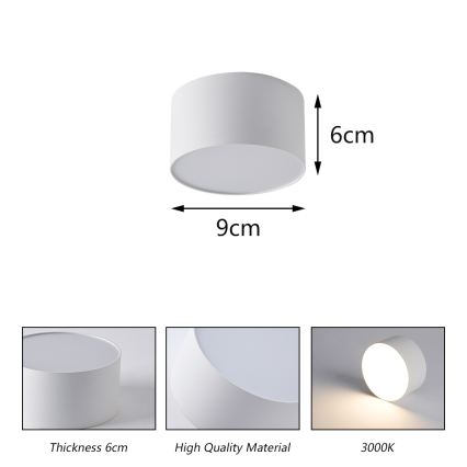 BRILAGI - LED Venkovní stropní svítidlo FORIS LED/9W/230V pr. 9 cm bílá IP44