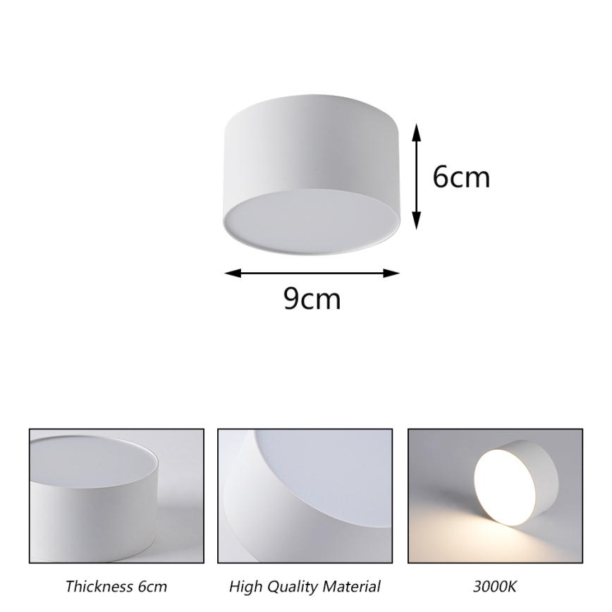 BRILAGI - LED Venkovní stropní svítidlo FORIS LED/9W/230V pr. 9 cm bílá IP44