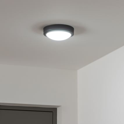 Brilagi - LED Venkovní stropní svítidlo LED/13W/230V pr. 17 cm IP54 antracit