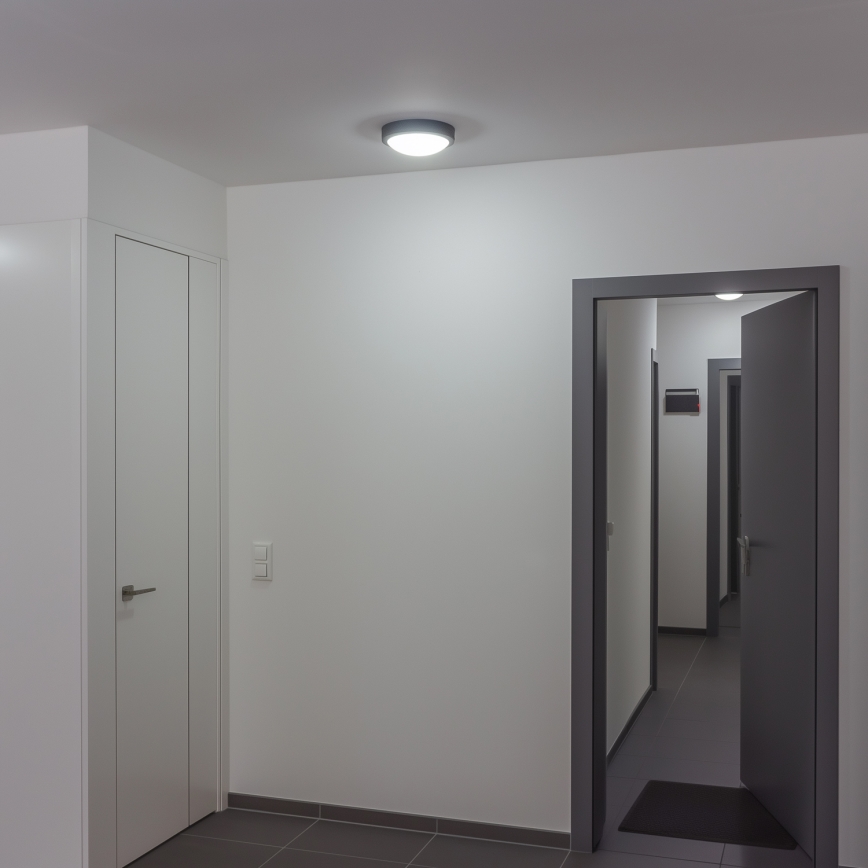 Brilagi - LED Venkovní stropní svítidlo LED/20W/230V pr. 23 cm IP54 antracit
