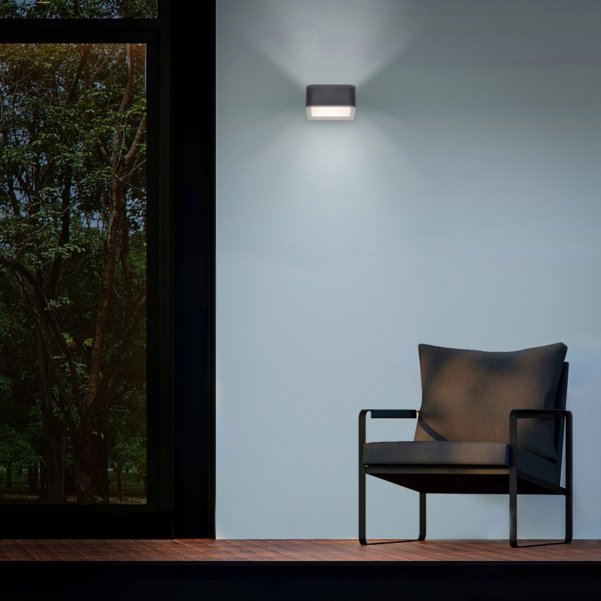 Brilagi - LED Venkovní nástěnné svítidlo BARI LED/7W/230V 3000/4000/6000K antracit IP54