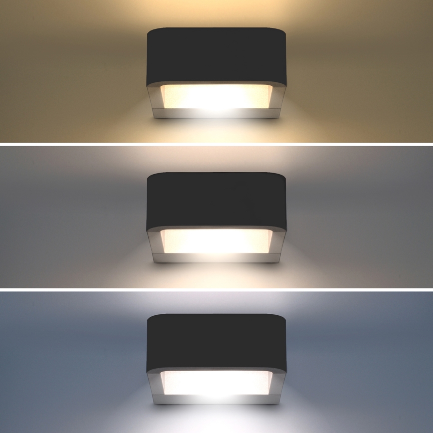 Brilagi - LED Venkovní nástěnné svítidlo BARI LED/7W/230V 3000/4000/6000K antracit IP54