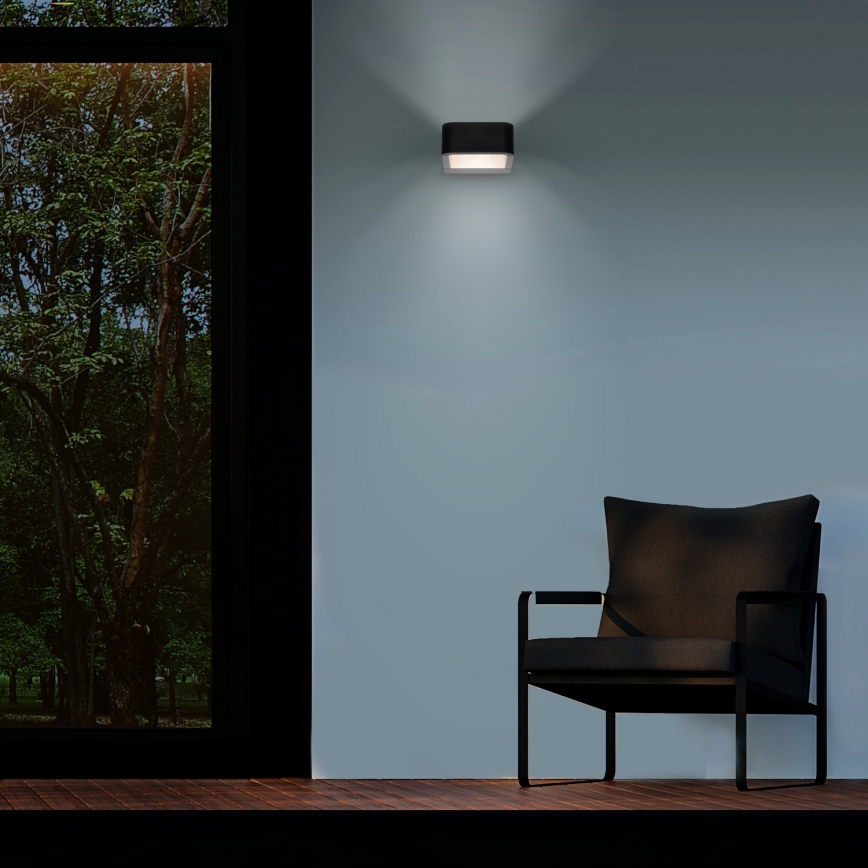 Brilagi - LED Venkovní nástěnné svítidlo BARI LED/7W/230V 3000/4000/6000K černá IP54