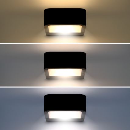 Brilagi - LED Venkovní nástěnné svítidlo BARI LED/7W/230V 3000/4000/6000K černá IP54
