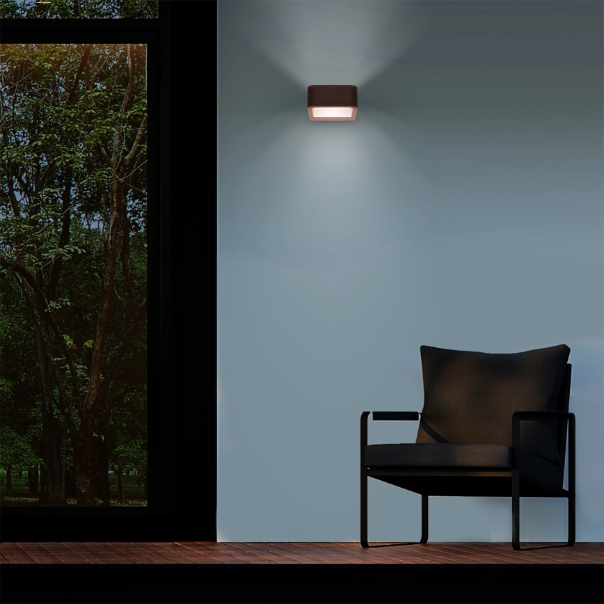 Brilagi - LED Venkovní nástěnné svítidlo BARI LED/7W/230V 3000/4000/6000K hnědá IP54