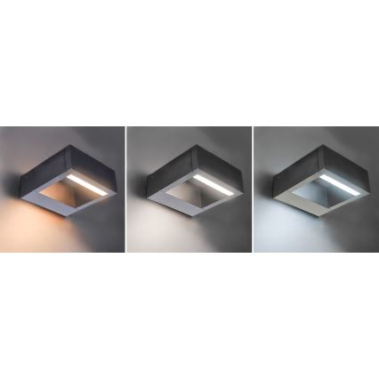 Brilagi - LED Venkovní nástěnné svítidlo RAGUSA LED/7W/230V 3000/4000/6000K antracit IP54