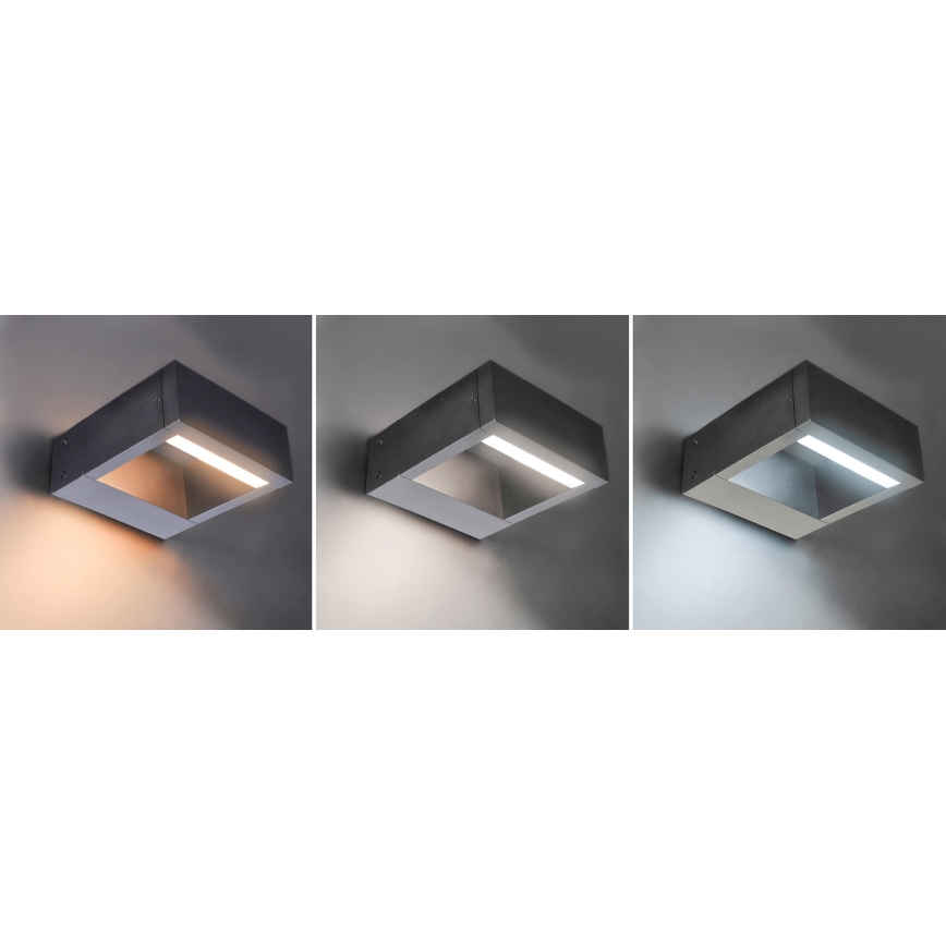 Brilagi - LED Venkovní nástěnné svítidlo RAGUSA LED/7W/230V 3000/4000/6000K antracit IP54