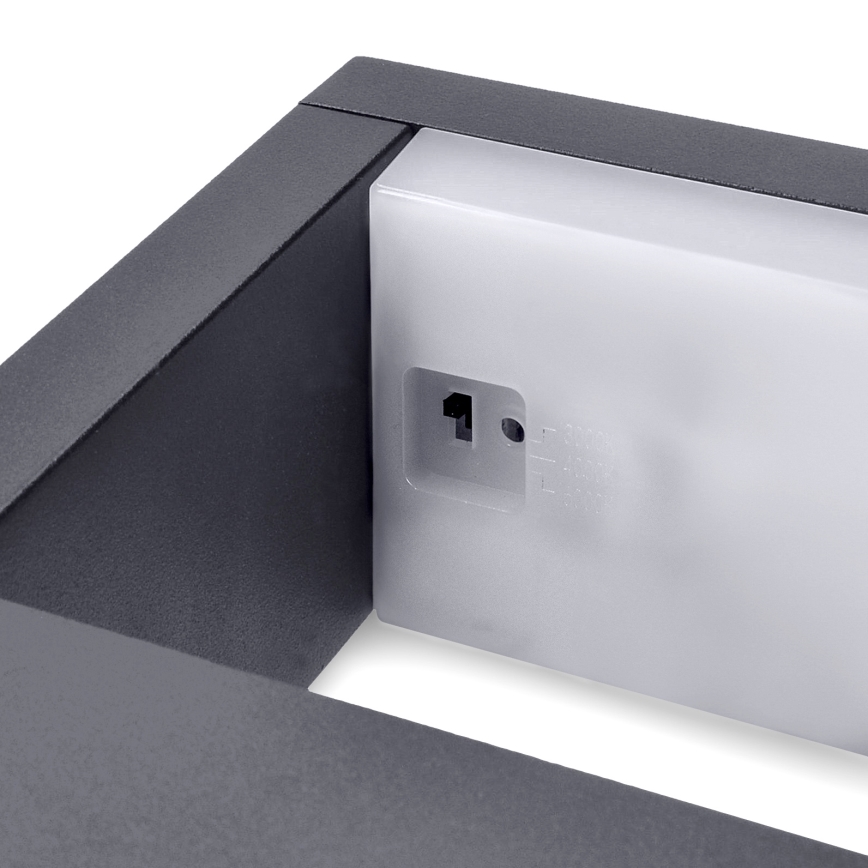 Brilagi - LED Venkovní nástěnné svítidlo RAGUSA LED/7W/230V 3000/4000/6000K antracit IP54