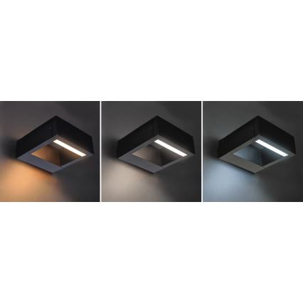 Brilagi - LED Venkovní nástěnné svítidlo RAGUSA LED/7W/230V 3000/4000/6000K černá IP54