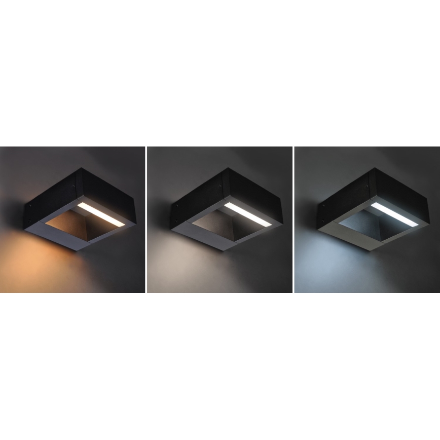 Brilagi - LED Venkovní nástěnné svítidlo RAGUSA LED/7W/230V 3000/4000/6000K černá IP54