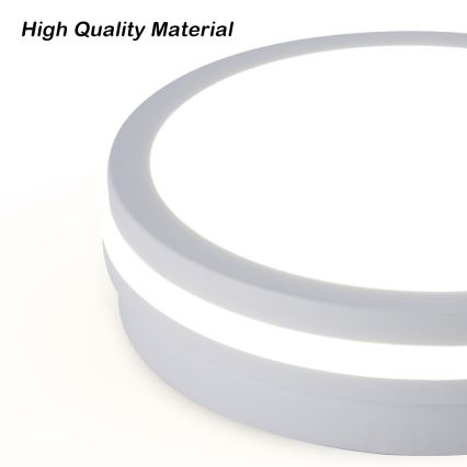 Brilagi - LED Venkovní stropní svítidlo se senzorem BENE LED/24W/230V pr. 26 cm bílá IP54