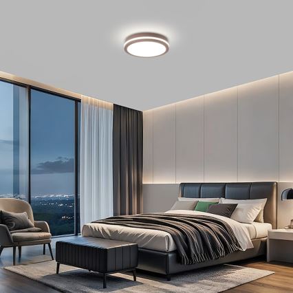 Brilagi - LED Venkovní svítidlo se senzorem BENE LED/24W/230V pr. 26 cm hnědá IP54