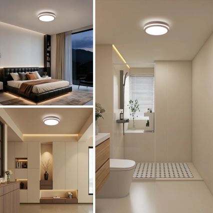 Brilagi - LED Venkovní svítidlo se senzorem BENE LED/24W/230V pr. 26 cm hnědá IP54