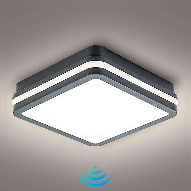 Brilagi - LED Venkovní svítidlo se senzorem BENE LED/18W/230V 22x22 cm antracit IP54