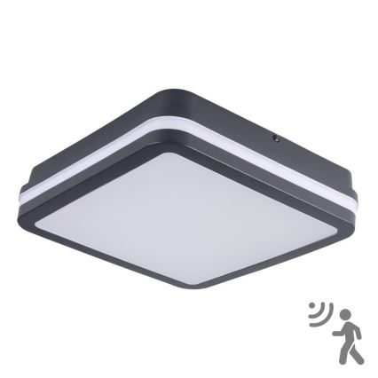 Brilagi - LED Venkovní svítidlo se senzorem BENE LED/18W/230V 22x22 cm antracit IP54