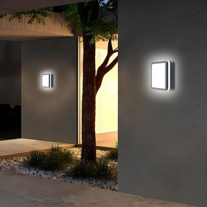 Brilagi - LED Venkovní svítidlo se senzorem BENE LED/18W/230V 22x22 cm antracit IP54