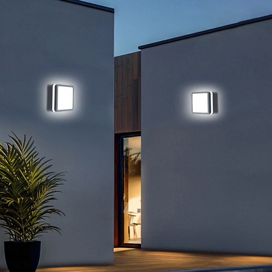 Brilagi - LED Venkovní svítidlo se senzorem BENE LED/18W/230V 22x22 cm antracit IP54