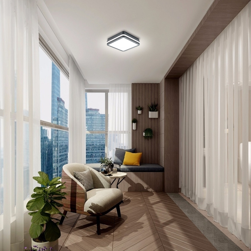 Brilagi - LED Venkovní svítidlo se senzorem BENE LED/18W/230V 22x22 cm antracit IP54