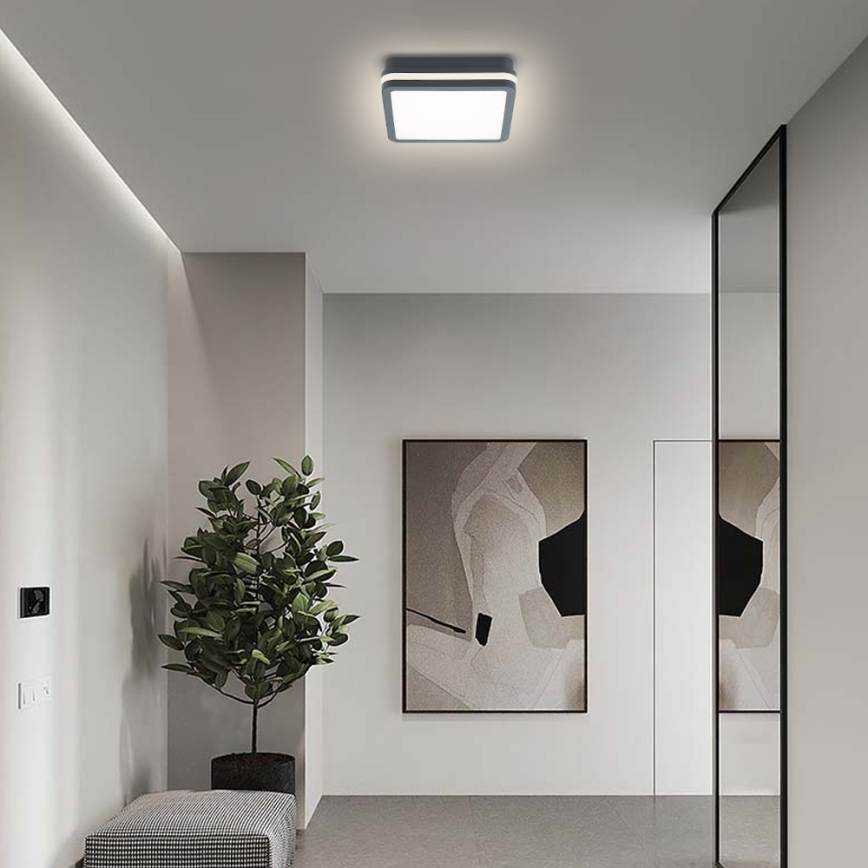 Brilagi - LED Venkovní svítidlo se senzorem BENE LED/18W/230V 22x22 cm antracit IP54