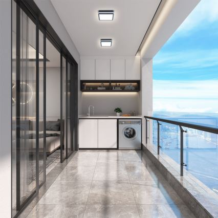 Brilagi - LED Venkovní svítidlo se senzorem BENE LED/18W/230V 22x22 cm antracit IP54
