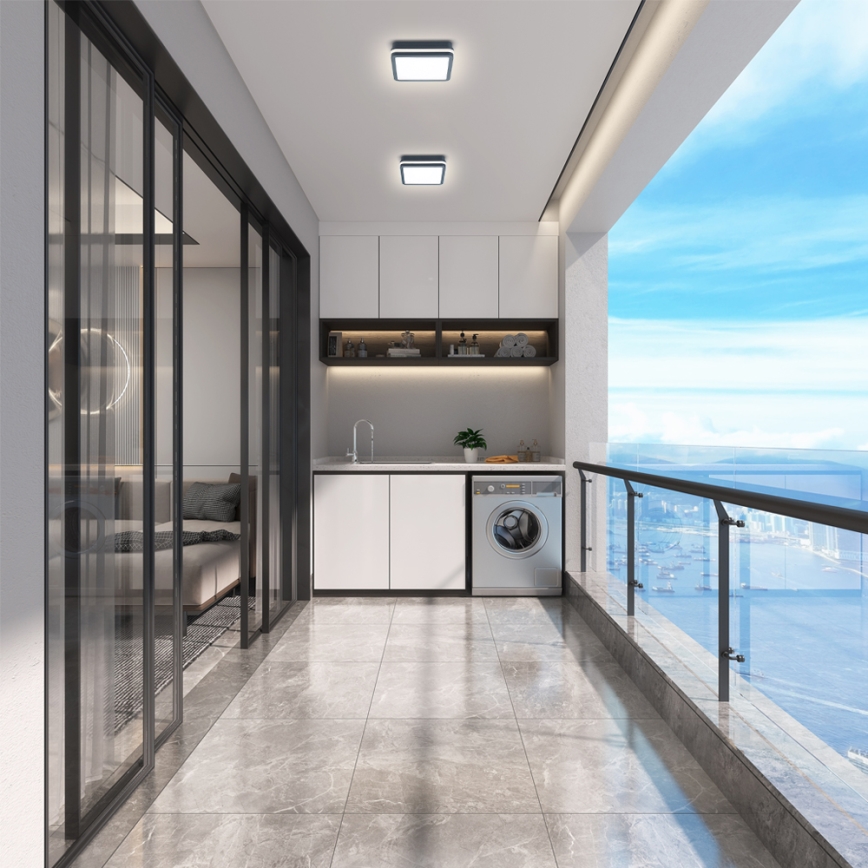 Brilagi - LED Venkovní svítidlo se senzorem BENE LED/18W/230V 22x22 cm antracit IP54