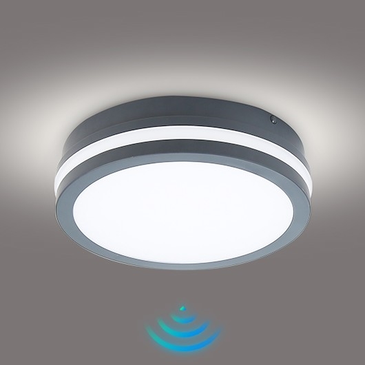 Brilagi - LED Venkovní svítidlo se senzorem BENE LED/18W/230V pr. 22 cm antracit IP54