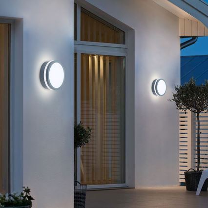 Brilagi - LED Venkovní svítidlo se senzorem BENE LED/18W/230V pr. 22 cm antracit IP54