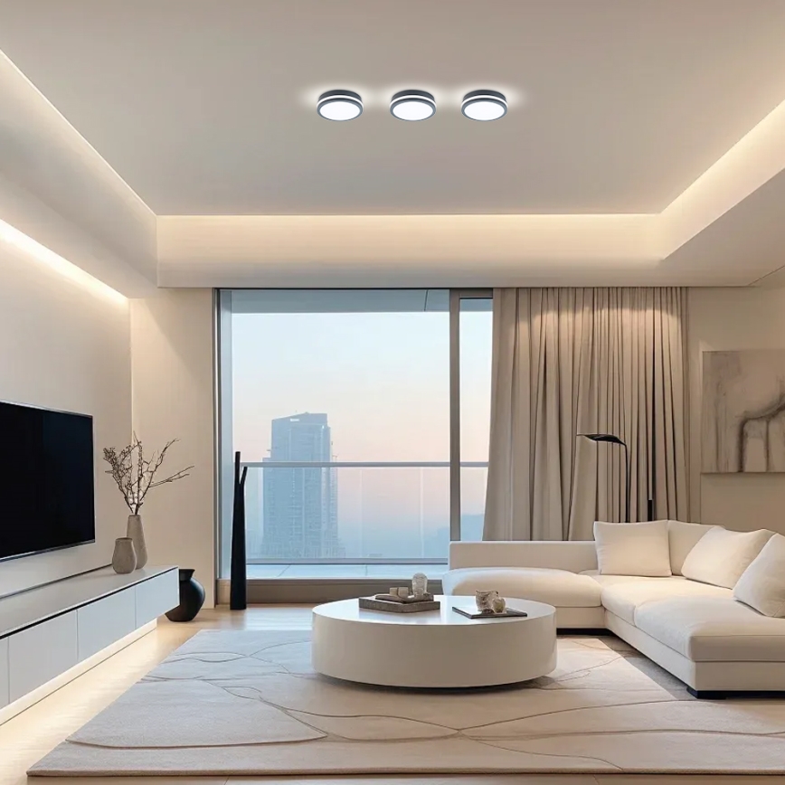 Brilagi - LED Venkovní svítidlo se senzorem BENE LED/18W/230V pr. 22 cm antracit IP54