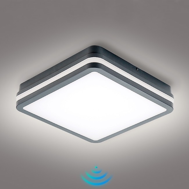 Brilagi - LED Venkovní svítidlo se senzorem BENE LED/24W/230V 26x26 cm antracit IP54