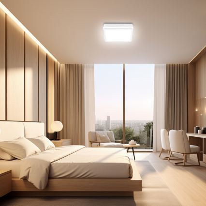 Brilagi - LED Venkovní svítidlo se senzorem BENE LED/24W/230V 26x26 cm bílá IP54