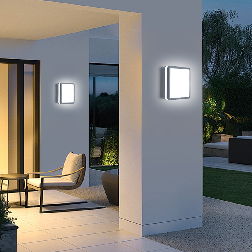 Brilagi - LED Venkovní svítidlo se senzorem BENE LED/24W/230V 26x26 cm antracit IP54