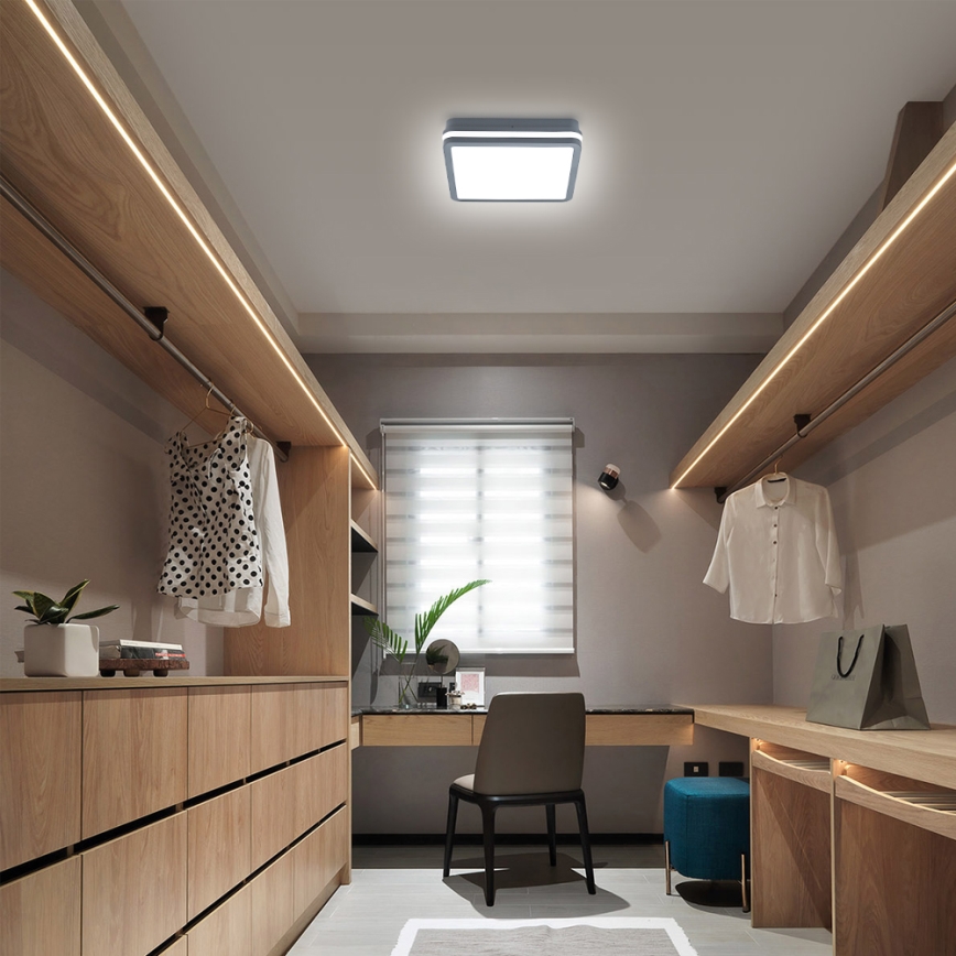 Brilagi - LED Venkovní svítidlo se senzorem BENE LED/24W/230V 26x26 cm antracit IP54