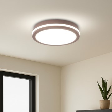 Brilagi - LED Venkovní svítidlo se senzorem BENE LED/24W/230V pr. 26 cm hnědá IP54
