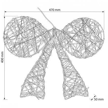 BRILAGI - LED Venkovní vánoční dekorace LED/3,3W/230V IP44 mašle