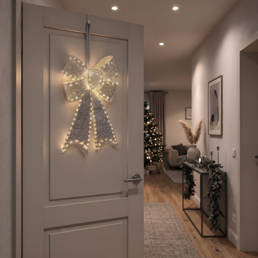 BRILAGI - LED Venkovní vánoční dekorace LED/3,3W/230V IP44 mašle stříbrná
