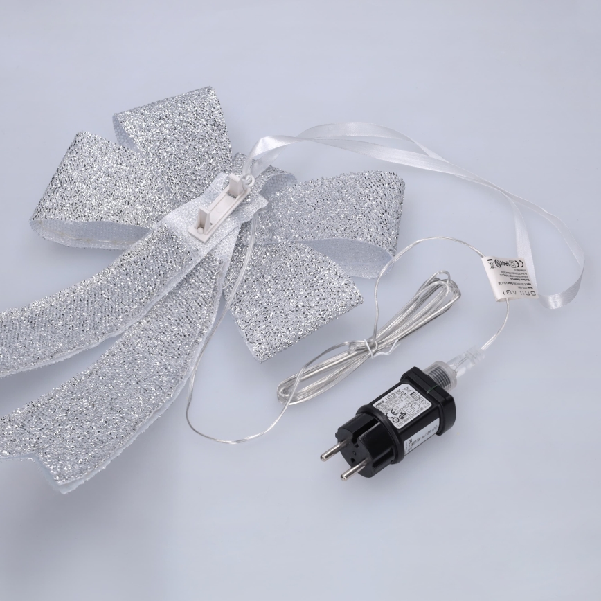 BRILAGI - LED Venkovní vánoční dekorace LED/3,3W/230V IP44 mašle stříbrná