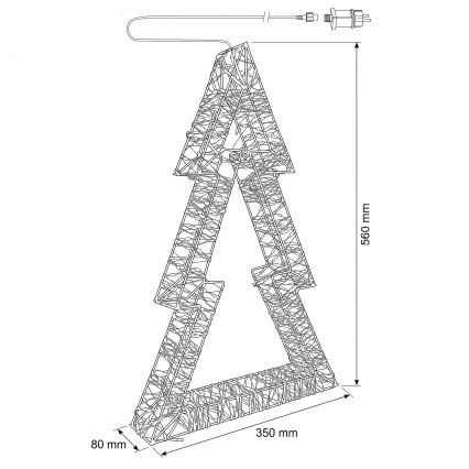 BRILAGI - LED Venkovní vánoční dekorace LED/3,3W/230V IP44 stromek