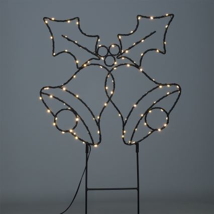 Brilagi - LED Venkovní vánoční dekorace LED/3xAA IP44 55x32 cm zvonečky